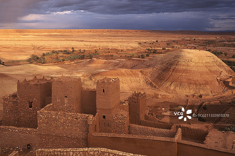 摩洛哥艾特本哈杜的Ksar图片素材