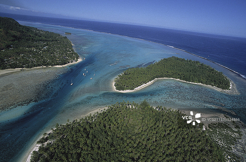 环礁法属波利尼西亚摩尔阿太平洋图片素材
