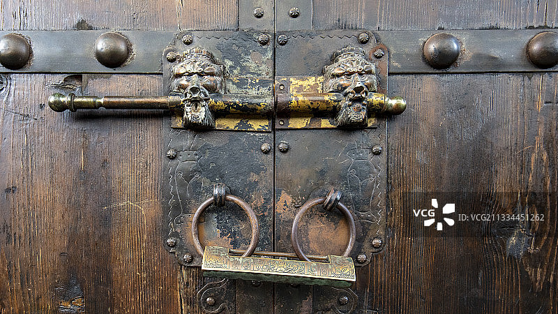 门环 门锁 铜锁图片素材
