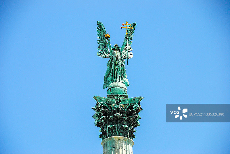 匈牙利，布达佩斯，英雄广场，雕塑图片素材