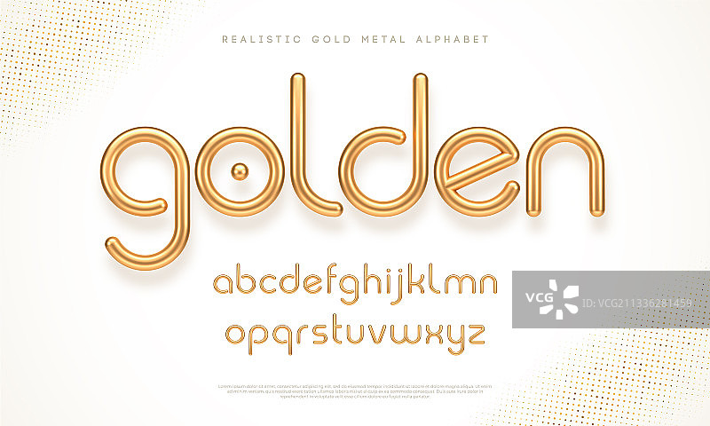 现实的黄金金属字体现代的最小字体图片素材