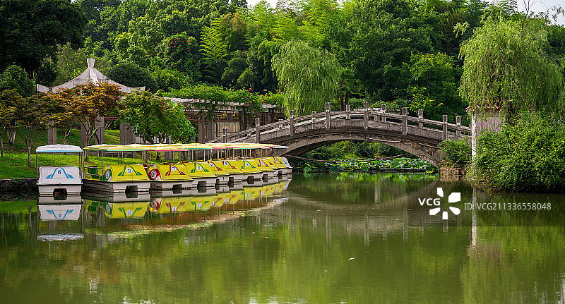 武汉市青山公园园林景观图片素材