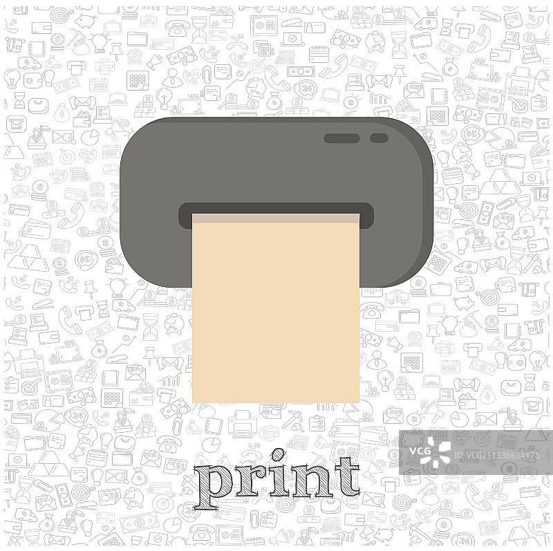 打印隔离平面打印机的设计元件图片素材