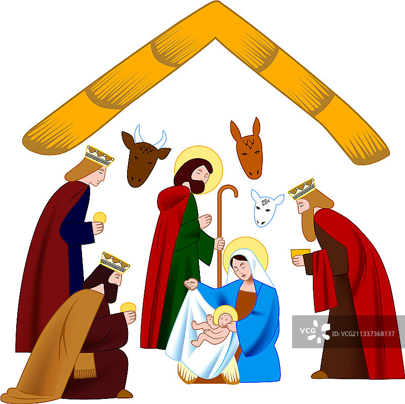 人物场景，基督诞生和图片素材