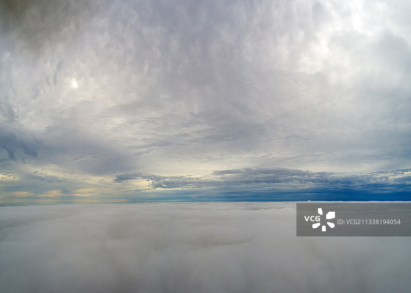 500米天空高空雾海云海云雾奇观图片素材