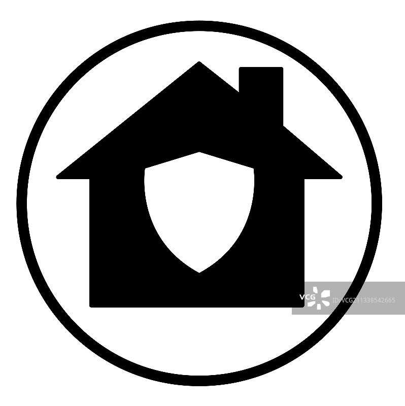 呆在家里图标房子符号隔离新冠病毒图片素材