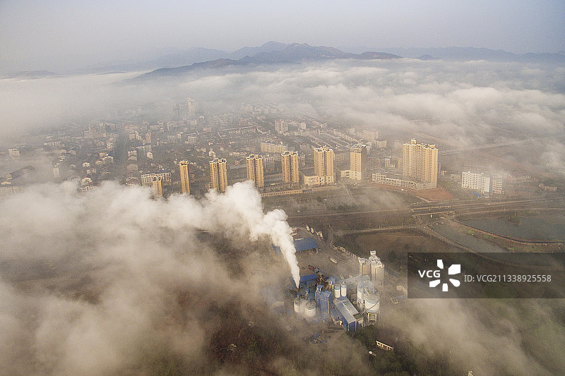 雾霾 霾 空气污染 大气污染 碳排放 碳中和图片素材