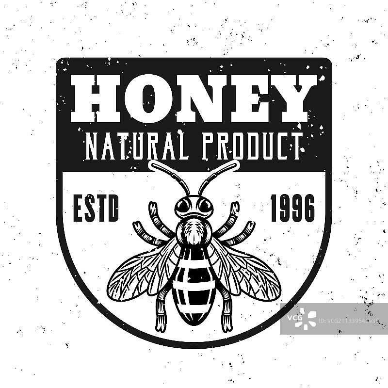 养蜂和蜂蜜徽章标签图片素材