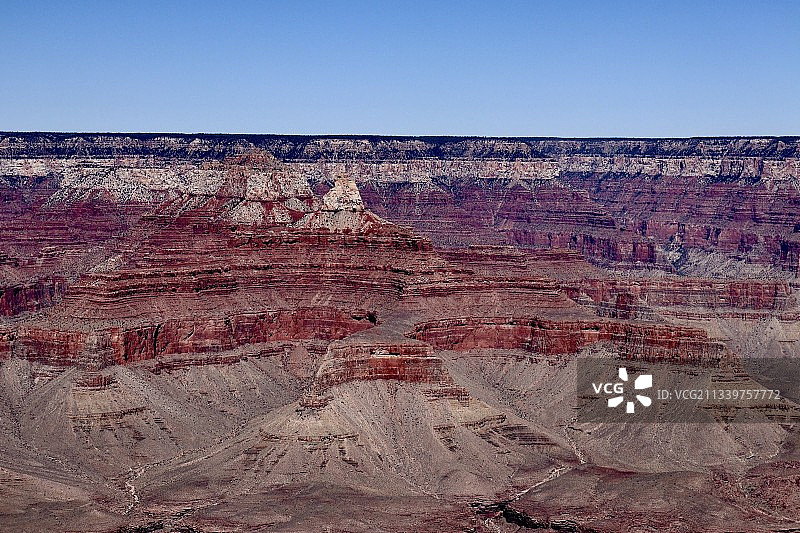 在清澈的天空下岩石形成的风景，大峡谷村，亚利桑那州，美国，美国图片素材