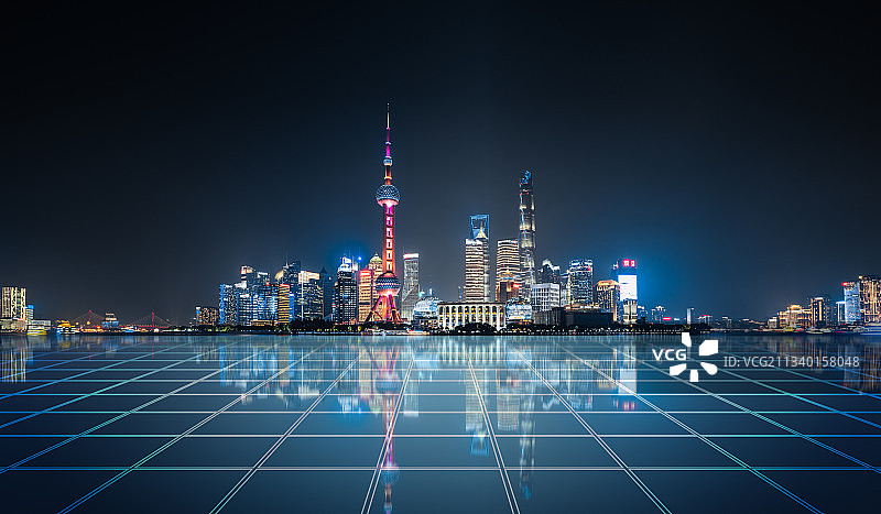 上海城市天际线图片素材