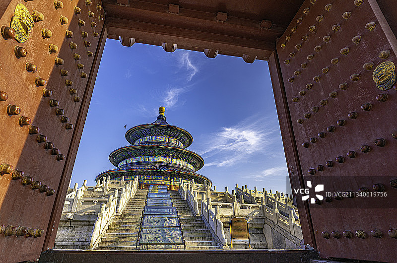 夏至雨后，北京天坛祈年殿，中国风背景图片素材