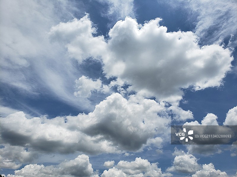 美国，美国，天空中的云的低角度视图图片素材