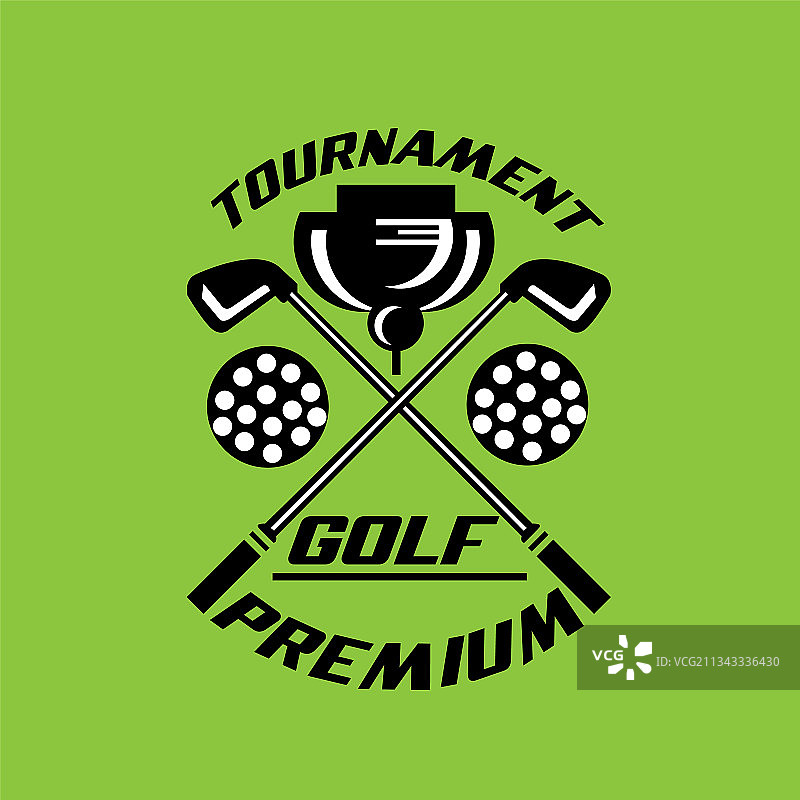 高尔夫比赛设计标志图片素材