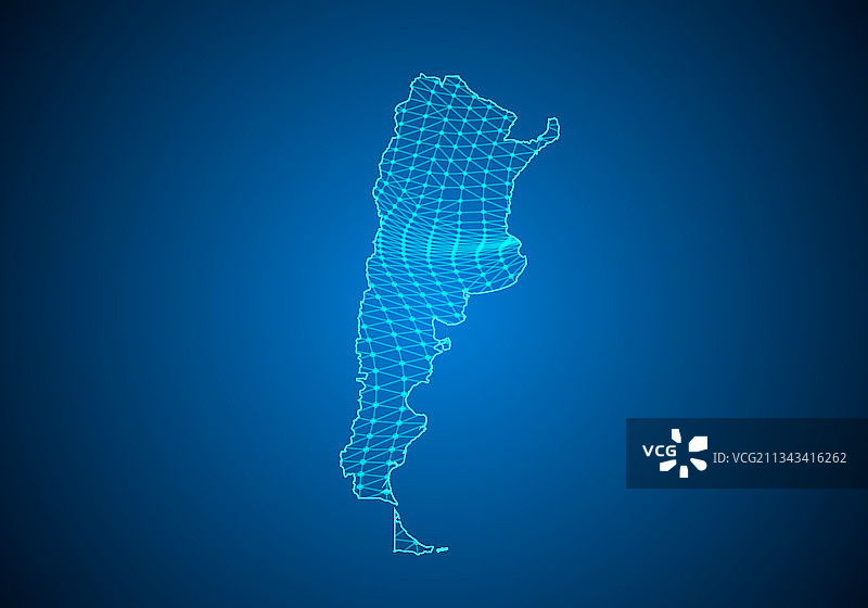 抽象数字地图阿根廷与粒子图片素材