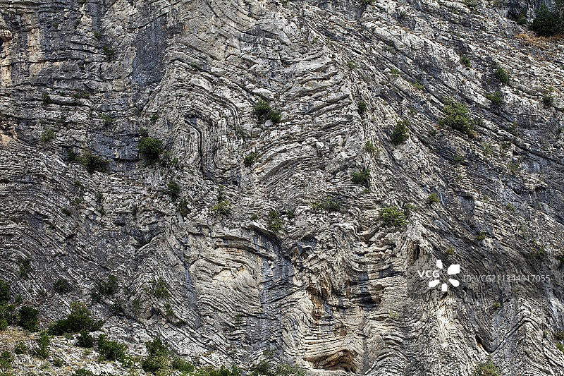 折叠的岩层图片素材