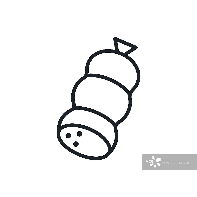 香肠肉饼图标孤立的线性图标图片素材