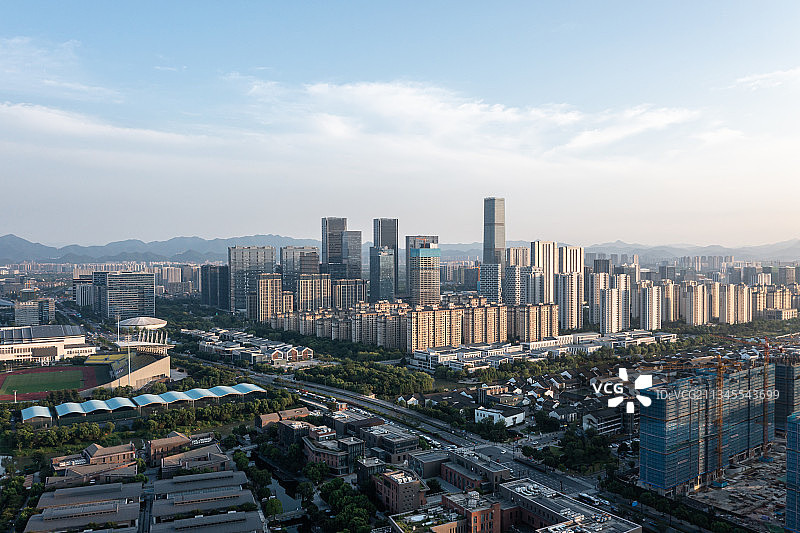 杭州城市天际线图片素材