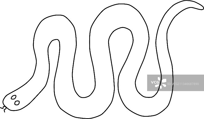 简单的蛇形轮廓图片素材