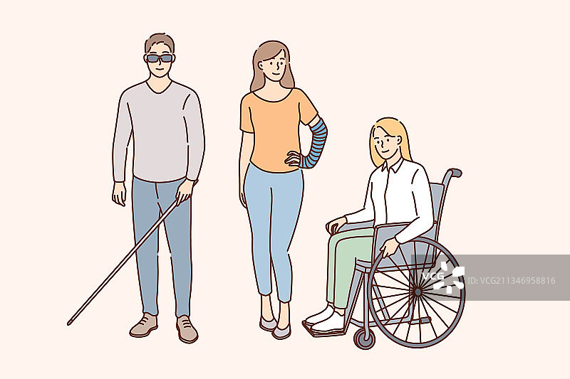 快乐的生活方式残疾人的概念图片素材