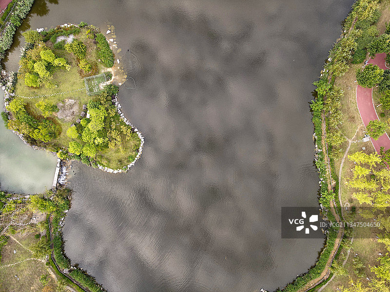 贵州省遵义市新蒲新区天鹅湖城市湿地公园风光图片素材