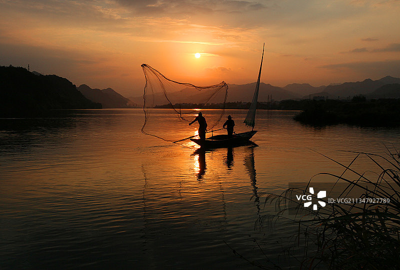 浙江省，杭州市，建德下涯村，渔业图片素材