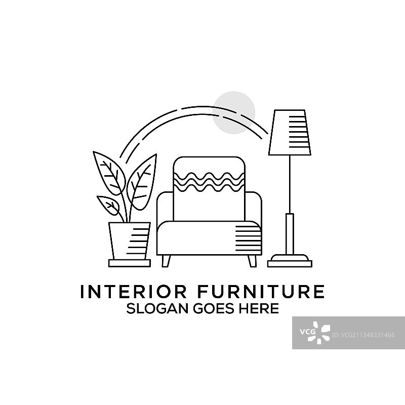 极简室内家具logo设计可以图片素材