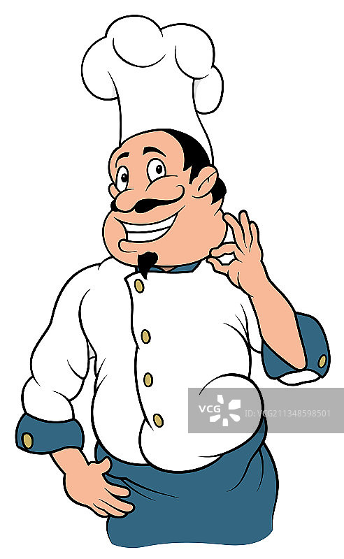 微笑的厨师厨师性格图片素材