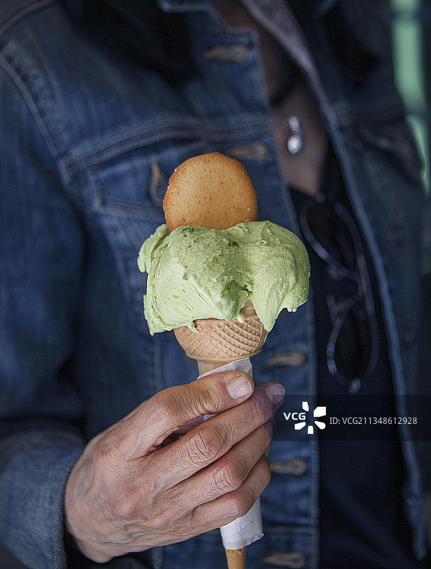 意大利开心果冰淇淋图片素材