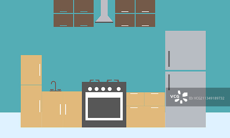 室内现代厨房极简标志图片素材