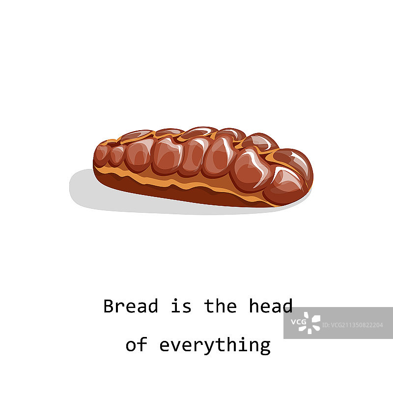一个面包孤立在白色的图像图片素材
