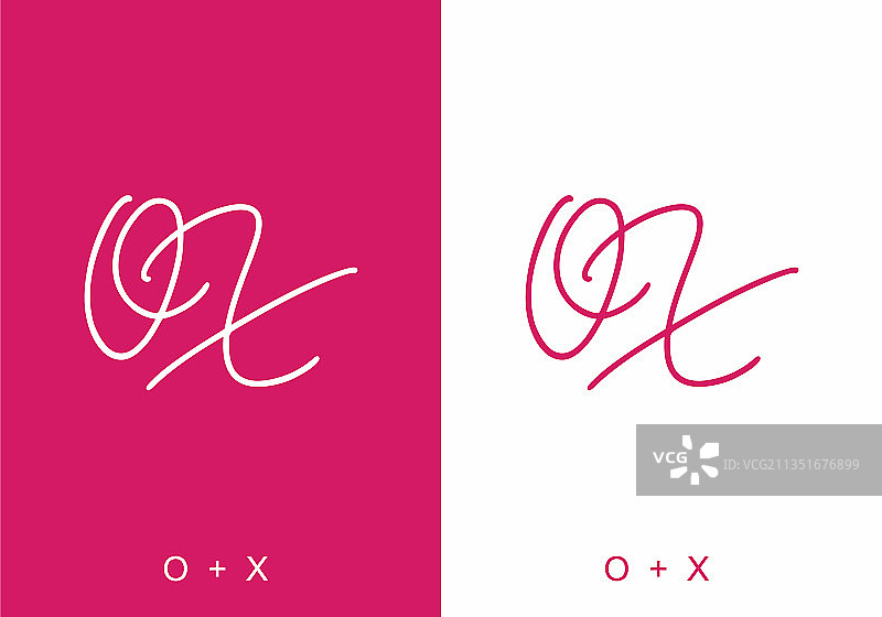ox的首字母文本图片素材