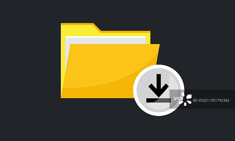 下载文件夹文件图标文件按钮平图片素材