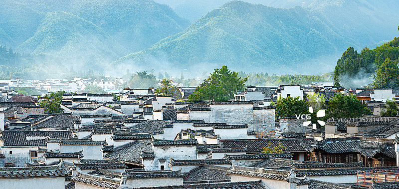 安徽宏村，徽州文化图片素材