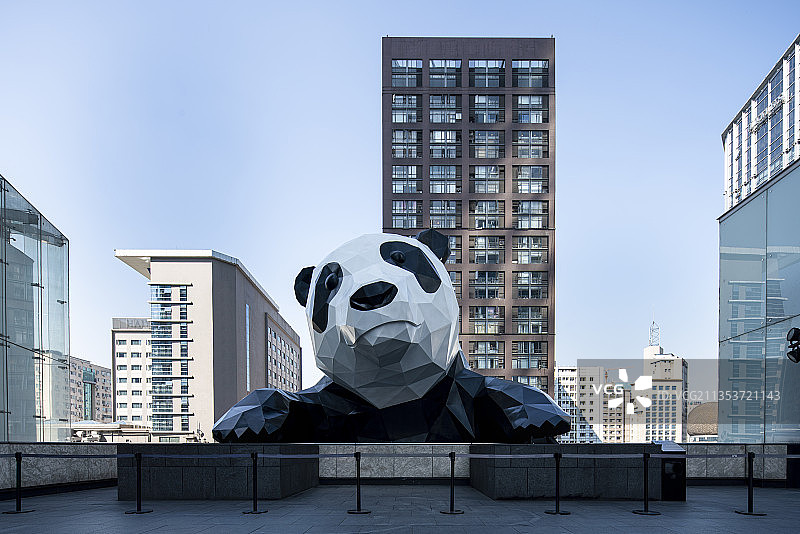 熊猫雕塑图片素材