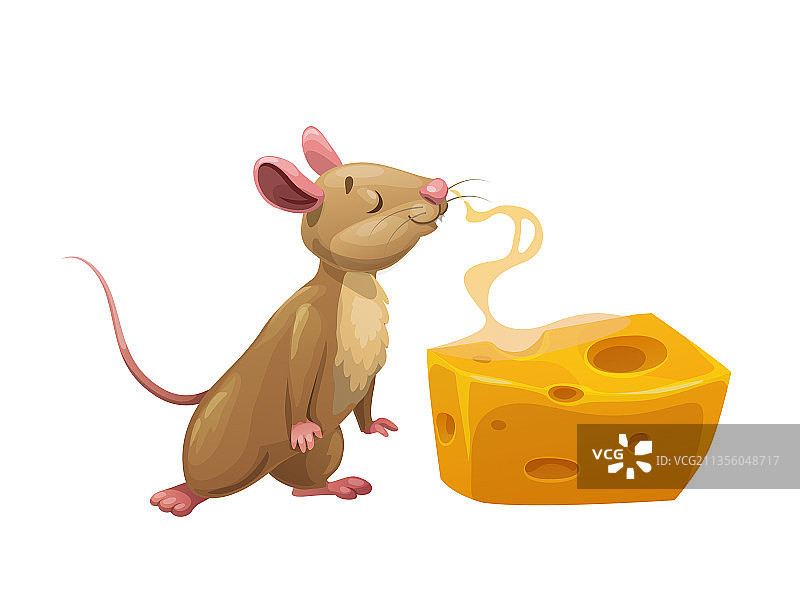 卡通老鼠和热气腾腾的奶酪可爱的老鼠图片素材
