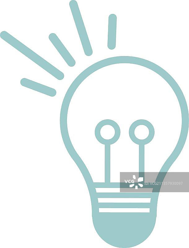 灯泡照明轮廓图:概念的想法图片素材