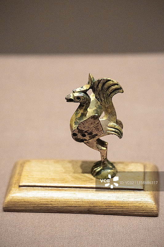河北博物馆文物鎏金铜雀图片素材