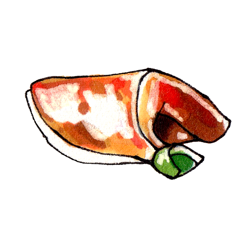 炒肝 内脏 北京传统饮食 小吃 美食手绘插画图片素材