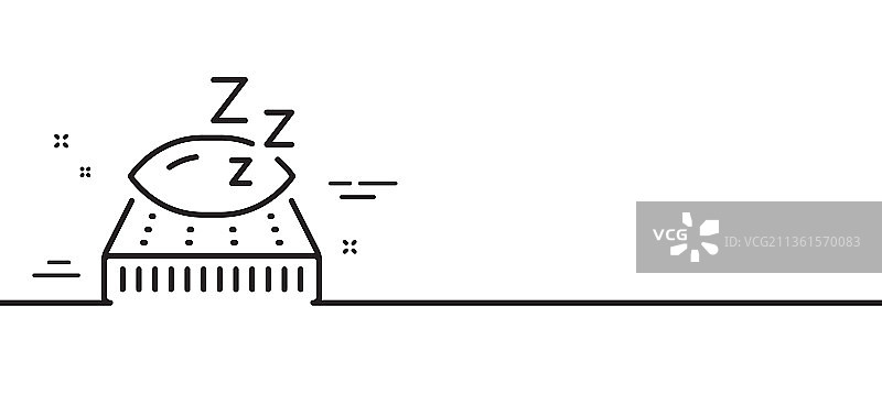床垫线图标夜间睡眠床休息标志图片素材