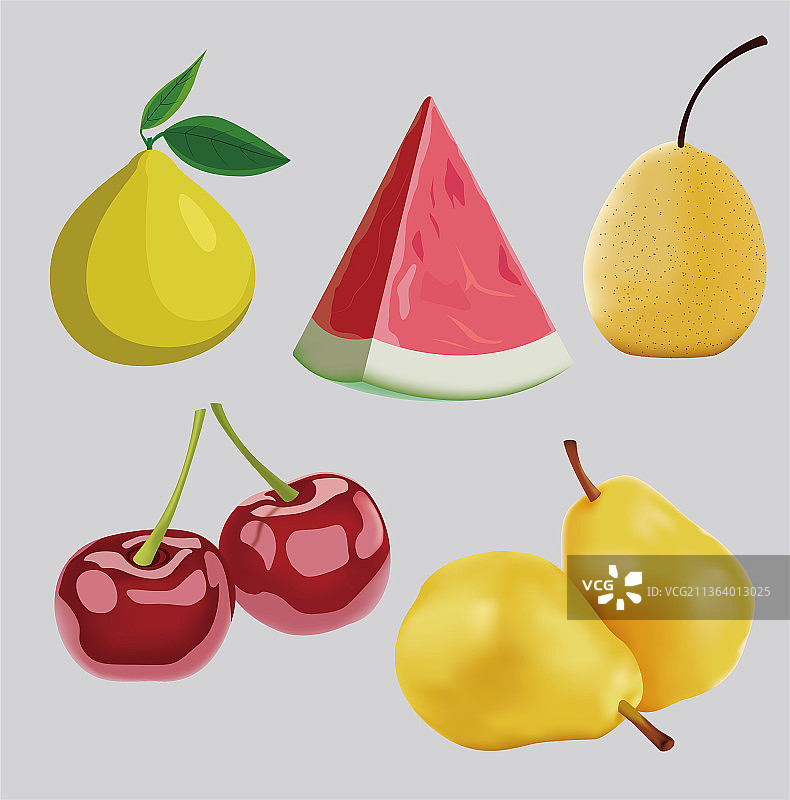 水果组合矢量插画图片素材