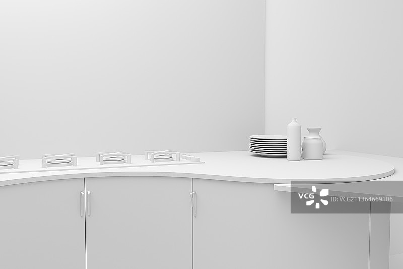3D现代厨房图片素材
