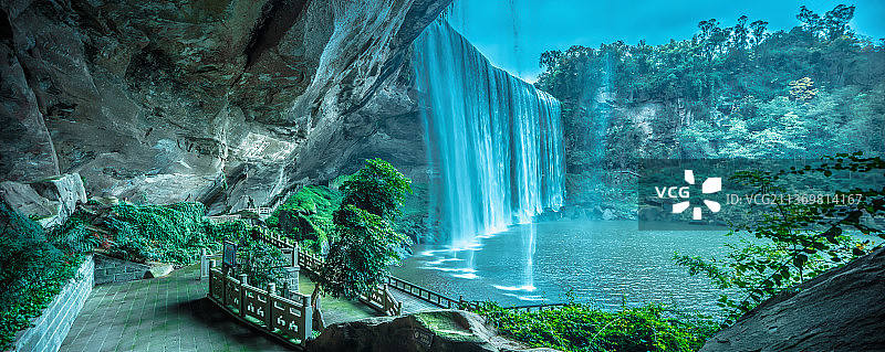 重庆万州大瀑布风景图片素材
