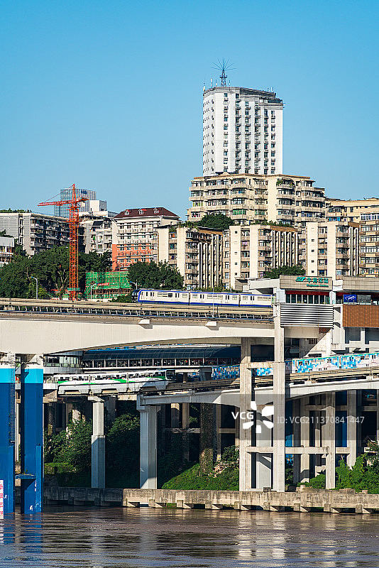 重庆市立体交通轻轨地铁图片素材