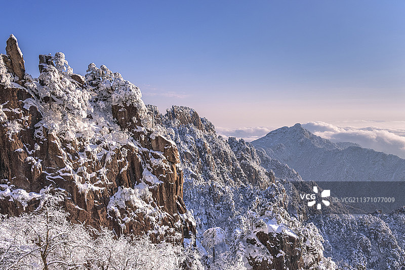 黄山雪景图片素材