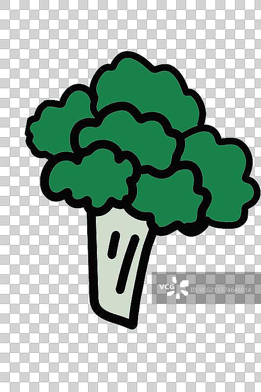 卡通蔬菜绿色西兰花花椰菜图片素材