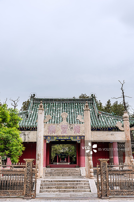 中国山东曲阜颜庙的正门大门图片素材