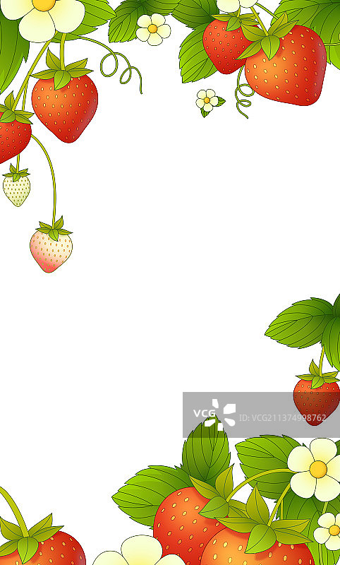 草莓元素背景图片素材