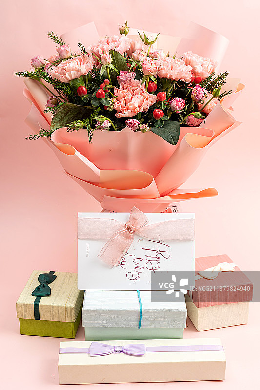 送给母亲的鲜花和祝福图片素材