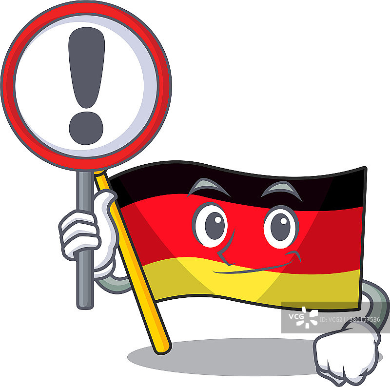 用标志德国国旗卡通孤立吉祥物图片素材