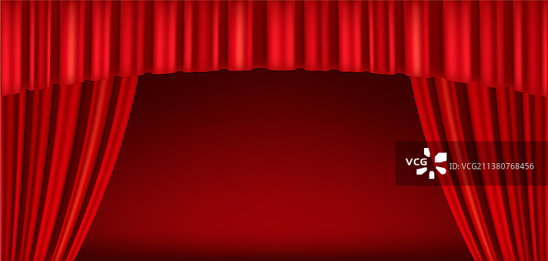 红窗帘剧院舞台图片素材